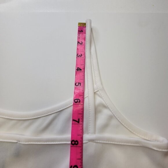 WHITE Spaghetti Strap Poly Spandex Camisole Size M - Picture 6 of 7